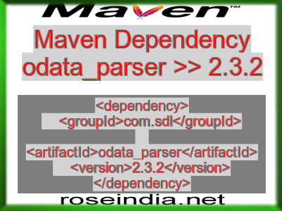 Maven dependency of odata_parser version 2.3.2