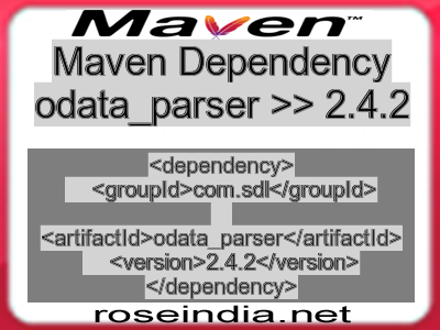 Maven dependency of odata_parser version 2.4.2