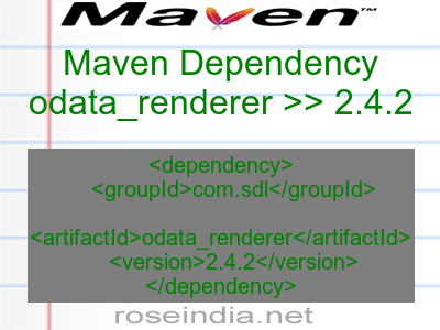 Maven dependency of odata_renderer version 2.4.2