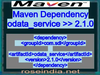 Maven dependency of odata_service version 2.1.0