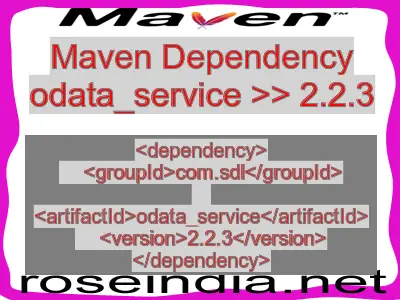 Maven dependency of odata_service version 2.2.3