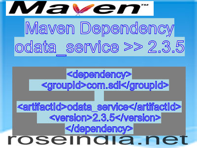 Maven dependency of odata_service version 2.3.5
