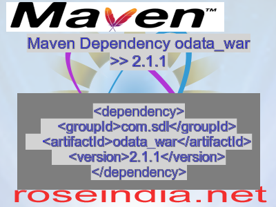 Maven dependency of odata_war version 2.1.1
