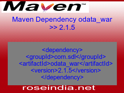 Maven dependency of odata_war version 2.1.5