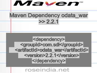 Maven dependency of odata_war version 2.2.1