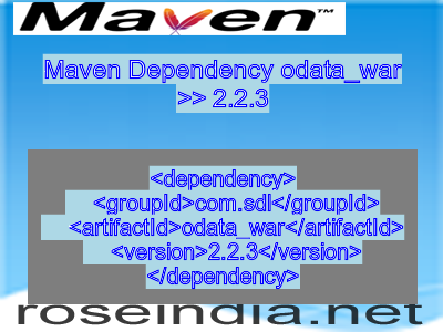Maven dependency of odata_war version 2.2.3