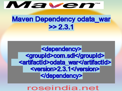 Maven dependency of odata_war version 2.3.1