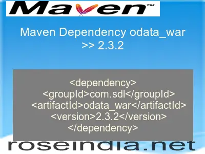 Maven dependency of odata_war version 2.3.2