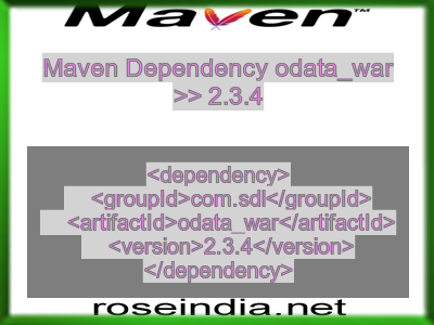 Maven dependency of odata_war version 2.3.4
