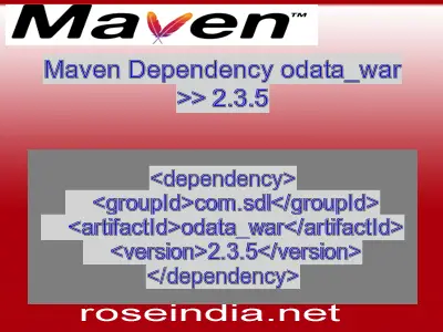 Maven dependency of odata_war version 2.3.5