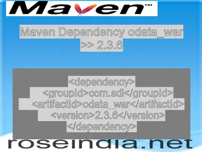Maven dependency of odata_war version 2.3.6