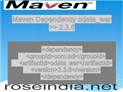 Maven dependency of odata_war version 2.3.6