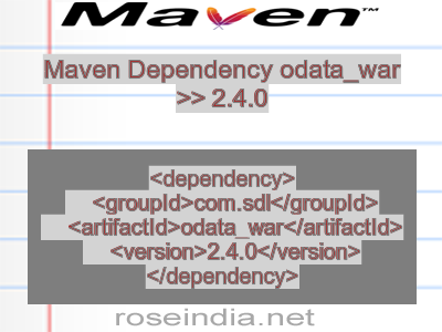 Maven dependency of odata_war version 2.4.0