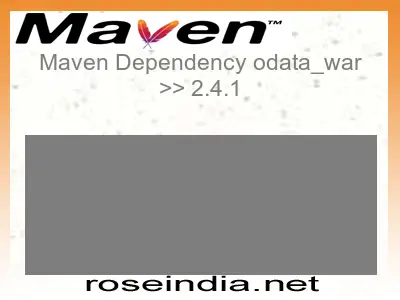 Maven dependency of odata_war version 2.4.1