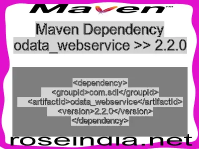 Maven dependency of odata_webservice version 2.2.0
