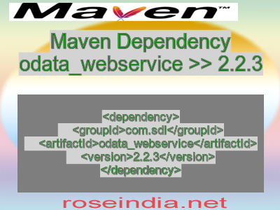 Maven dependency of odata_webservice version 2.2.3
