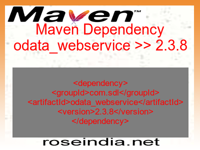 Maven dependency of odata_webservice version 2.3.8