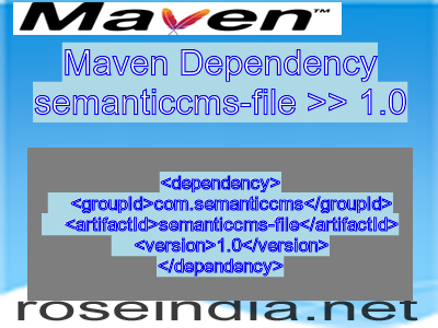 Maven dependency of semanticcms-file version 1.0