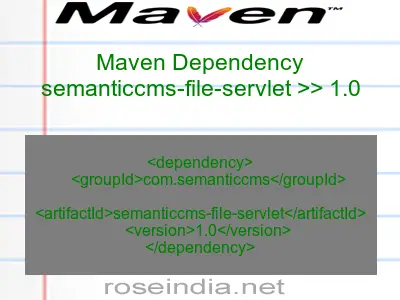 Maven dependency of semanticcms-file-servlet version 1.0