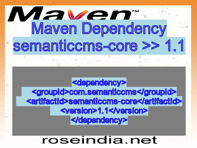 Maven dependency of semanticcms-core version 1.1