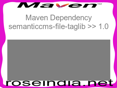 Maven dependency of semanticcms-file-taglib version 1.0