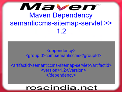 Maven dependency of semanticcms-sitemap-servlet version 1.2