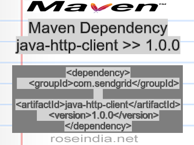 Maven dependency of java-http-client version 1.0.0