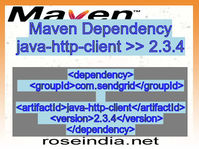 Maven dependency of java-http-client version 2.3.4