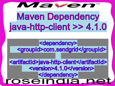 Maven dependency of java-http-client version 4.1.0