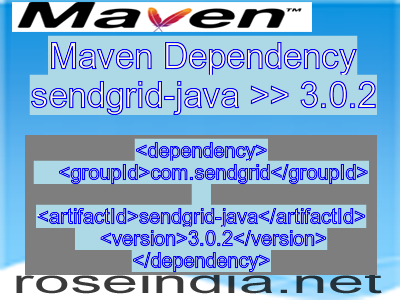 Maven dependency of sendgrid-java version 3.0.2