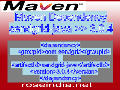 Maven dependency of sendgrid-java version 3.0.4