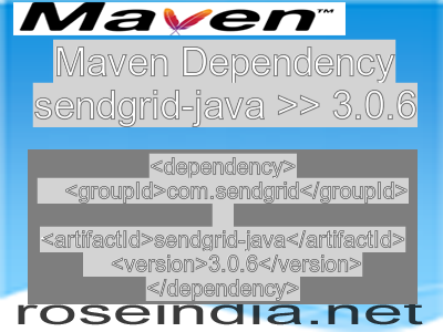 Maven dependency of sendgrid-java version 3.0.6