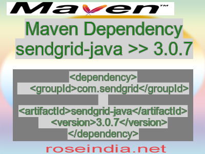 Maven dependency of sendgrid-java version 3.0.7