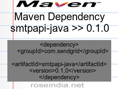 Maven dependency of smtpapi-java version 0.1.0
