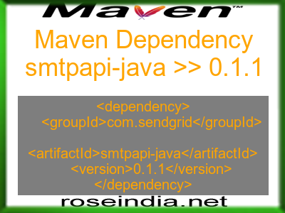 Maven dependency of smtpapi-java version 0.1.1
