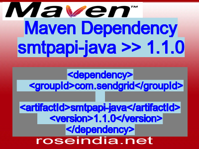 Maven dependency of smtpapi-java version 1.1.0