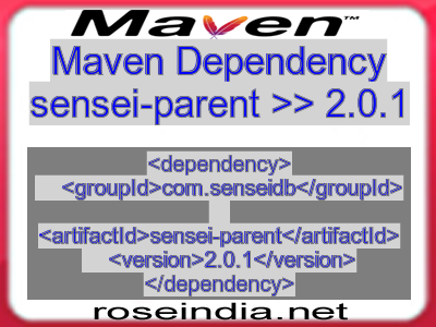 Maven dependency of sensei-parent version 2.0.1