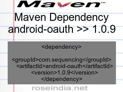 Maven dependency of android-oauth version 1.0.9