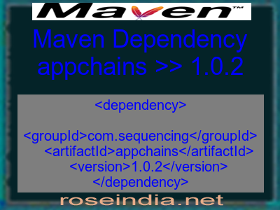 Maven dependency of appchains version 1.0.2