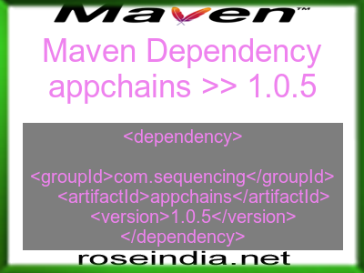 Maven dependency of appchains version 1.0.5