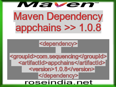 Maven dependency of appchains version 1.0.8