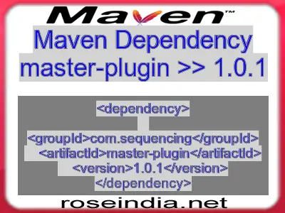 Maven dependency of master-plugin version 1.0.1