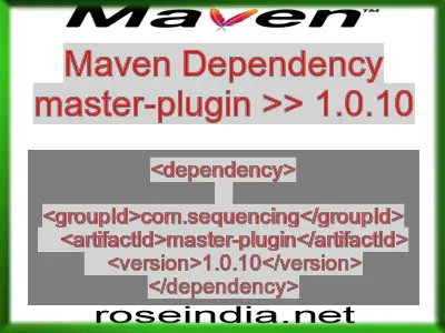 Maven dependency of master-plugin version 1.0.10