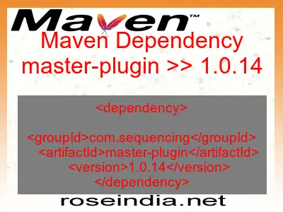 Maven dependency of master-plugin version 1.0.14