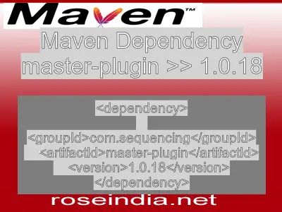 Maven dependency of master-plugin version 1.0.18