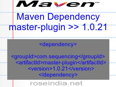 Maven dependency of master-plugin version 1.0.21