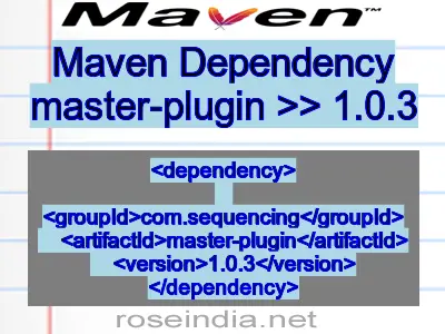 Maven dependency of master-plugin version 1.0.3