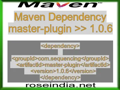 Maven dependency of master-plugin version 1.0.6