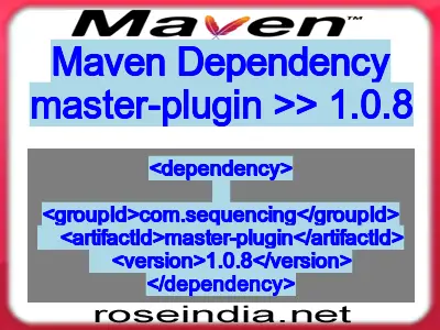 Maven dependency of master-plugin version 1.0.8