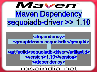 Maven dependency of sequoiadb-driver version 1.10